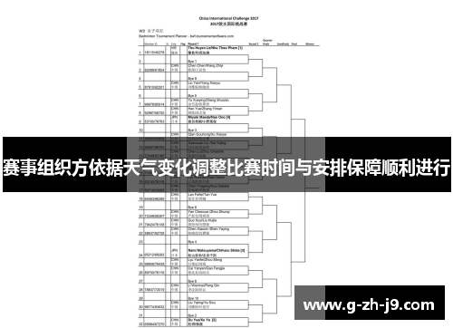 赛事组织方依据天气变化调整比赛时间与安排保障顺利进行