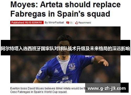 阿尔特塔入选西班牙国家队对球队战术升级及未来格局的深远影响